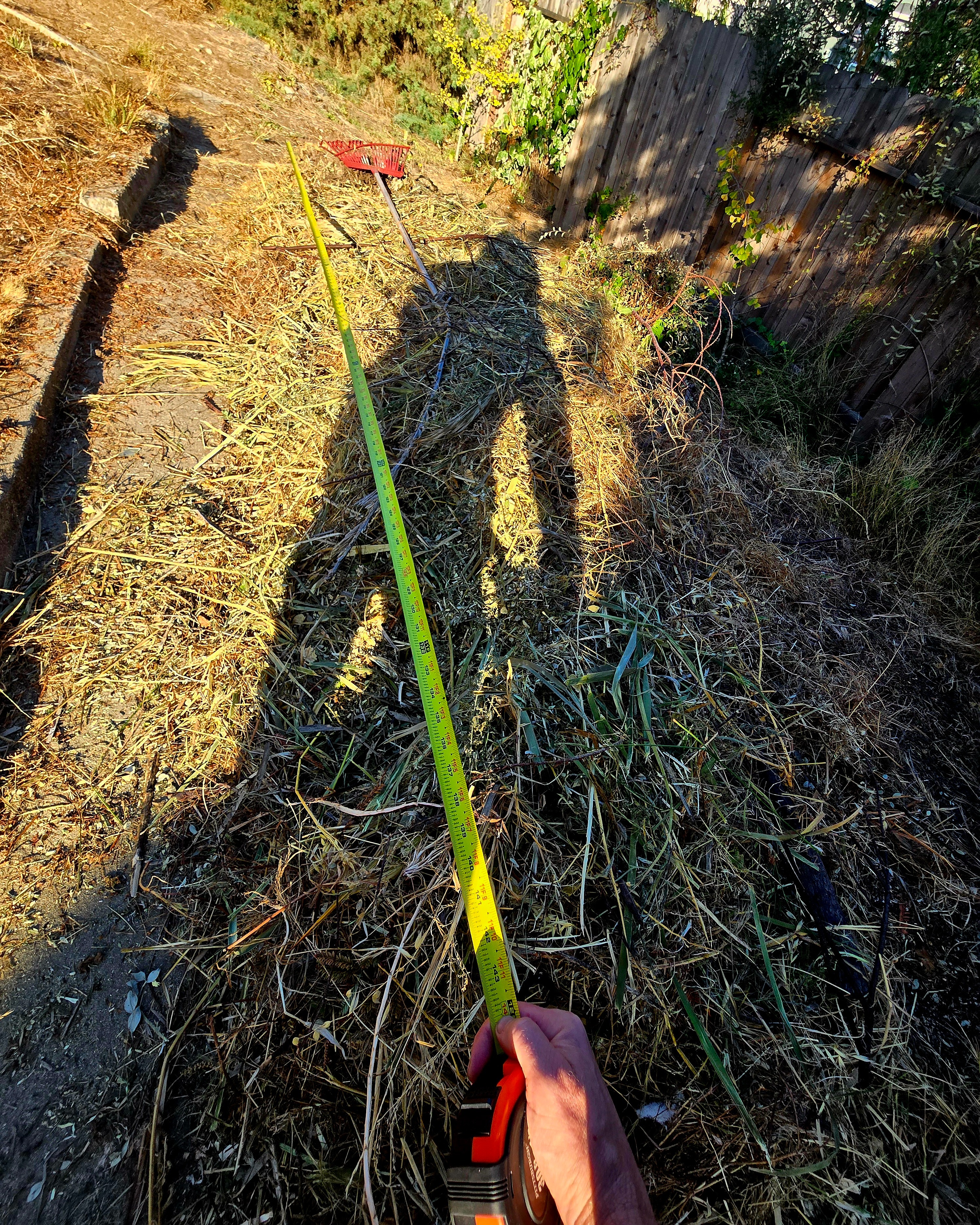 Mulch pile measurements