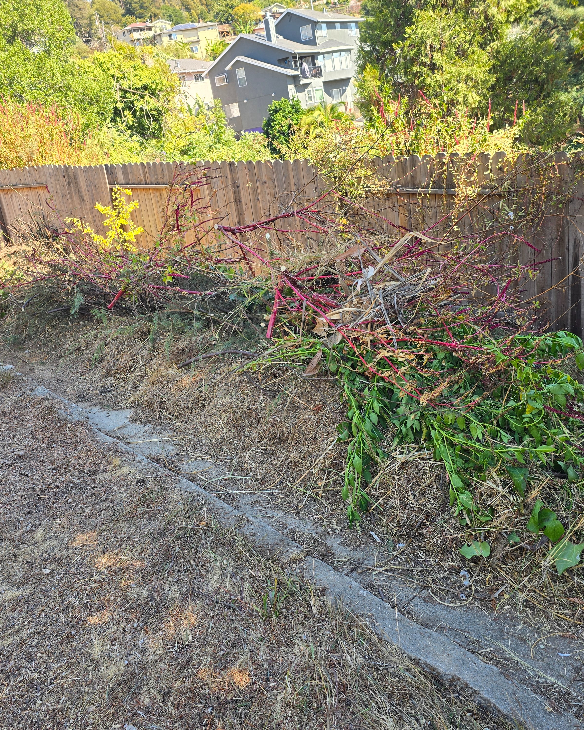 Foundation pieces positioned upslope