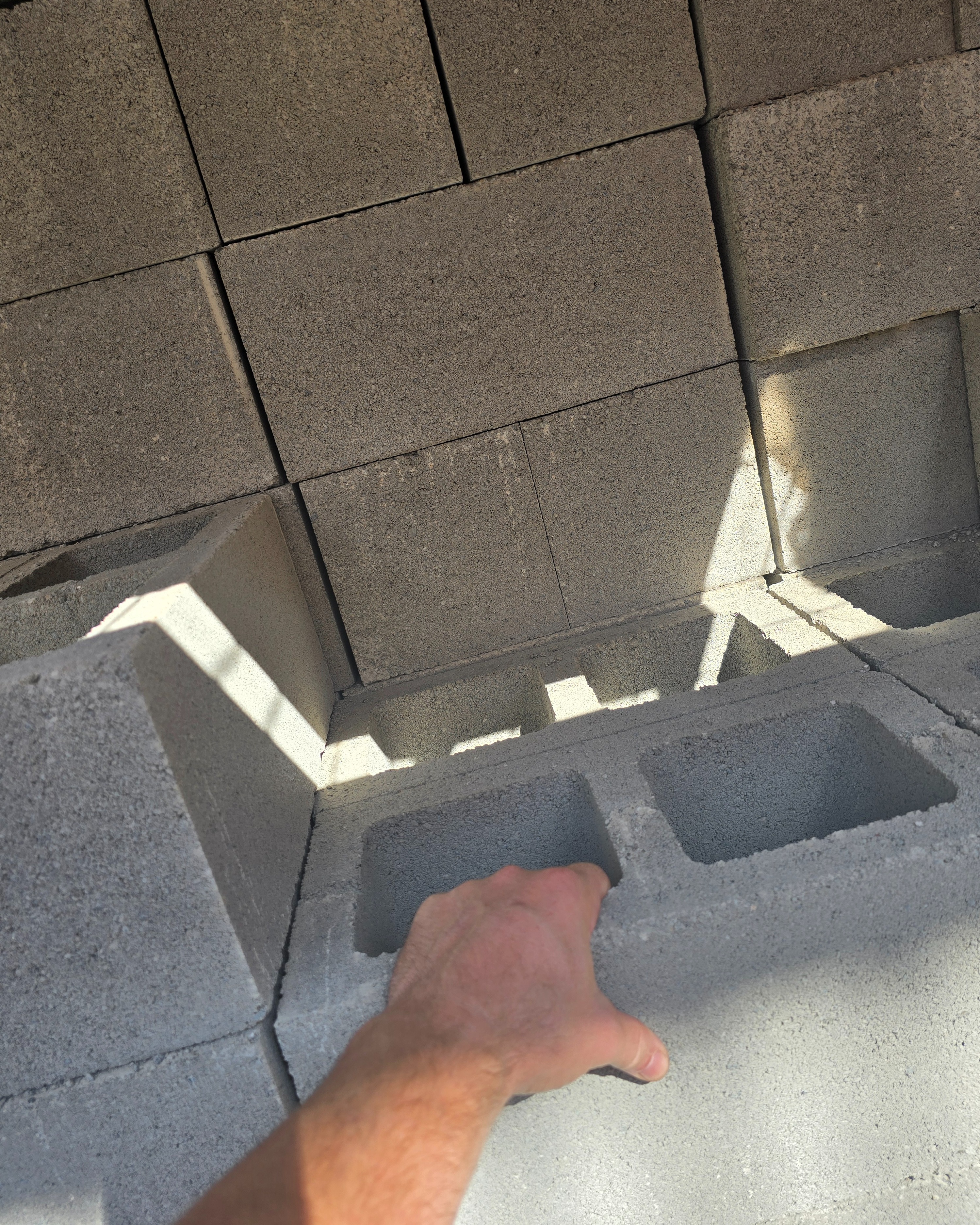 Front corner blocks completed