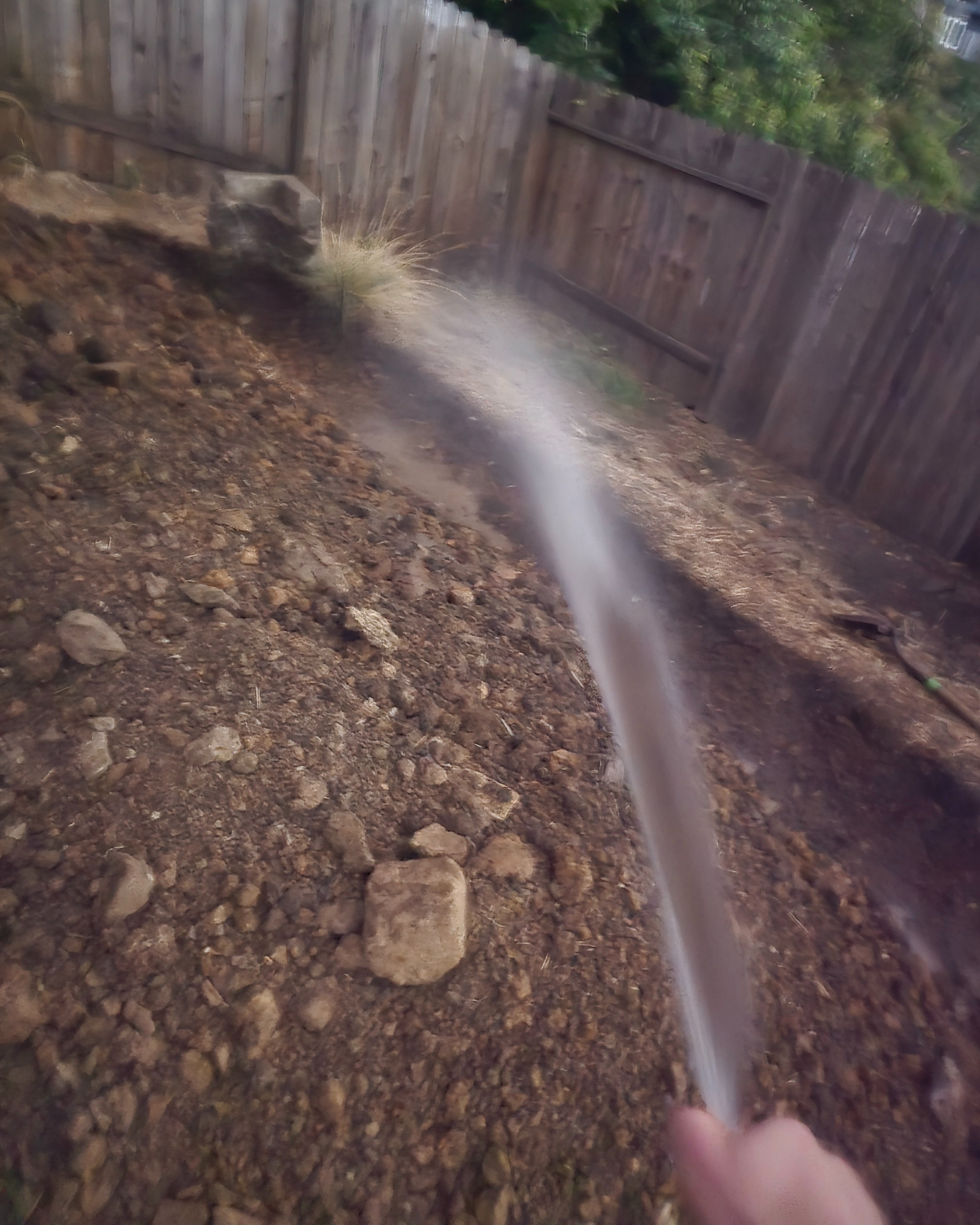 Completed trench work