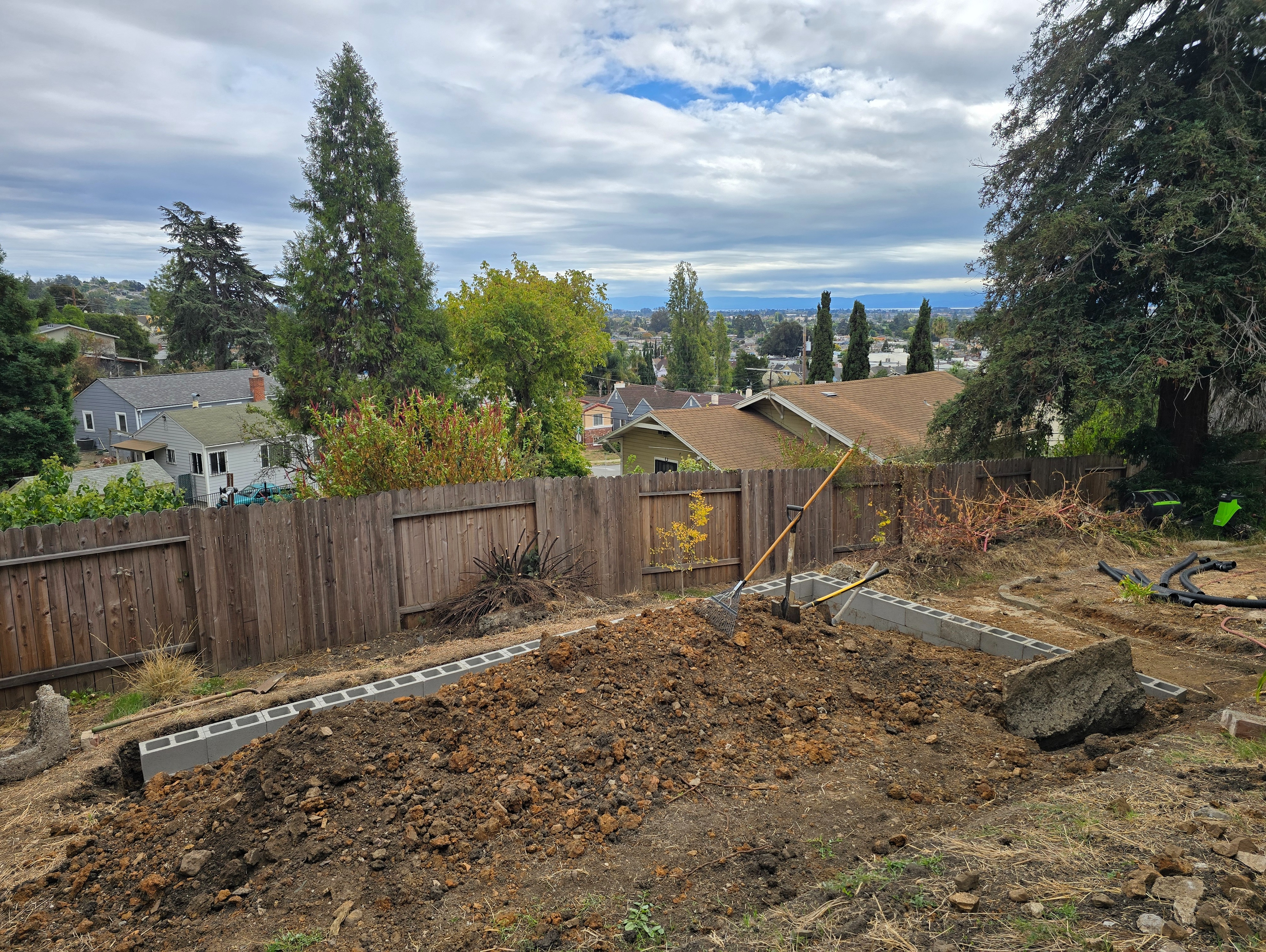 Long wall progress with blocks in place