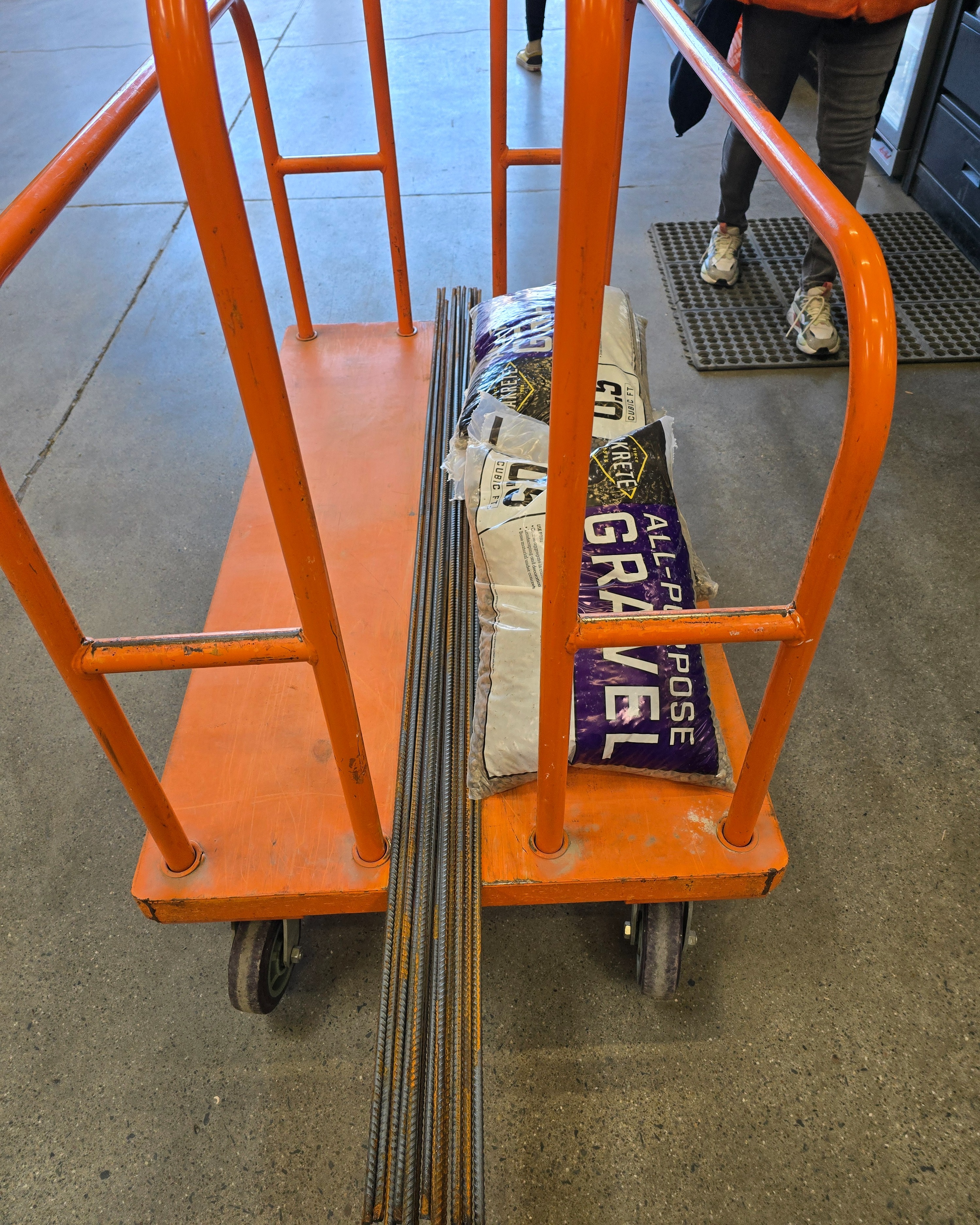 Joseph uncovering the largest concrete slab found yet