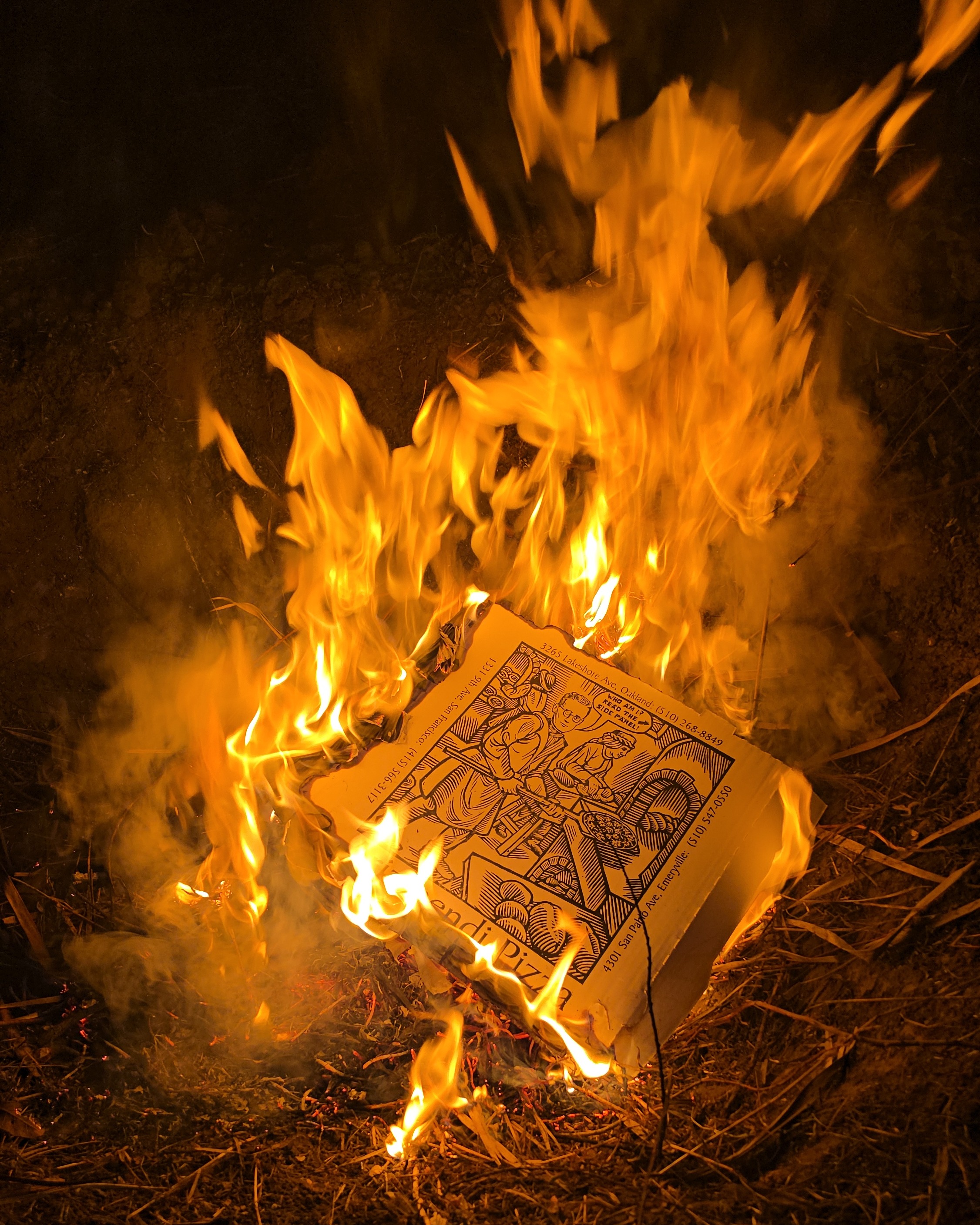 Adding biomass layers to the burn pit