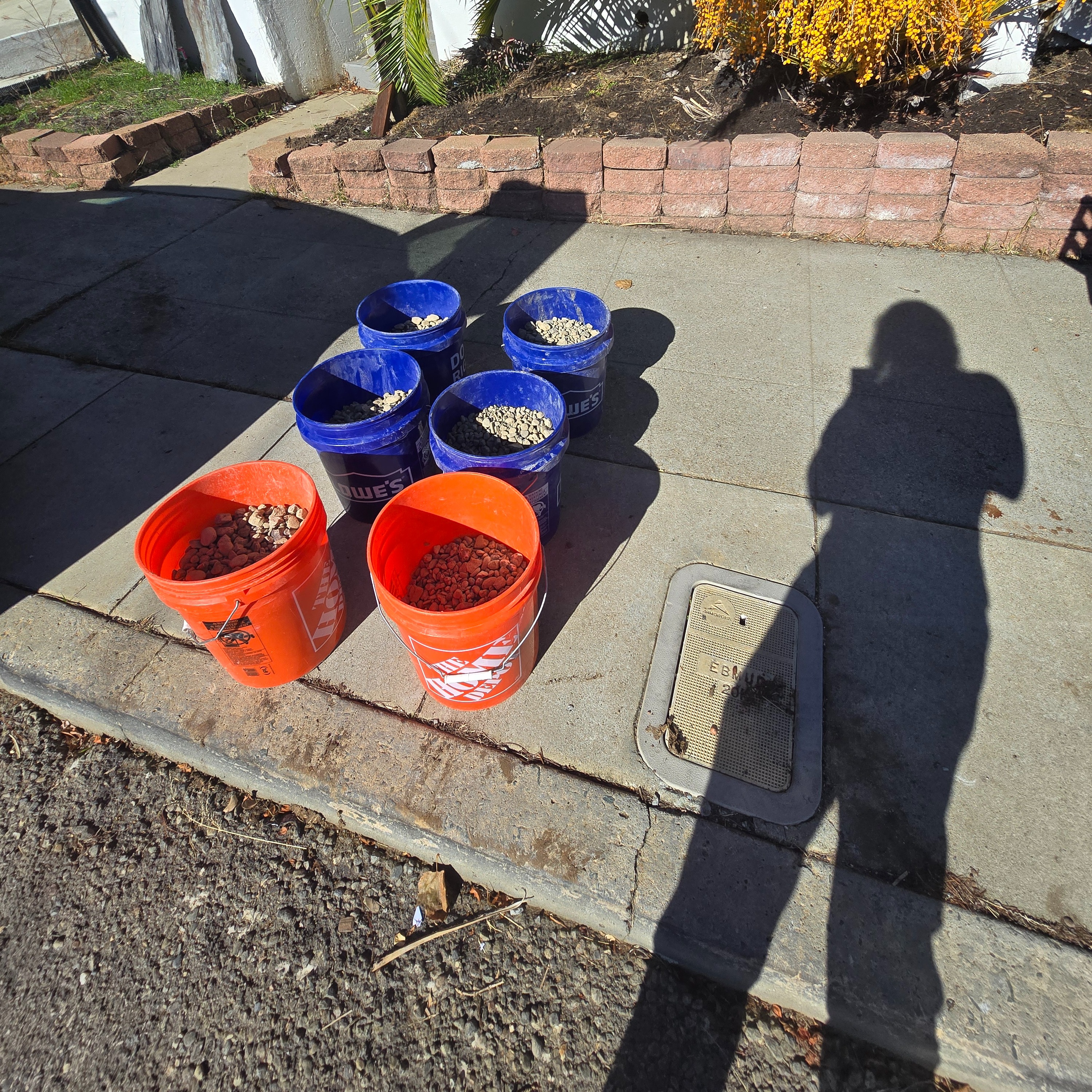 Leveled foundation ready for greenhouse