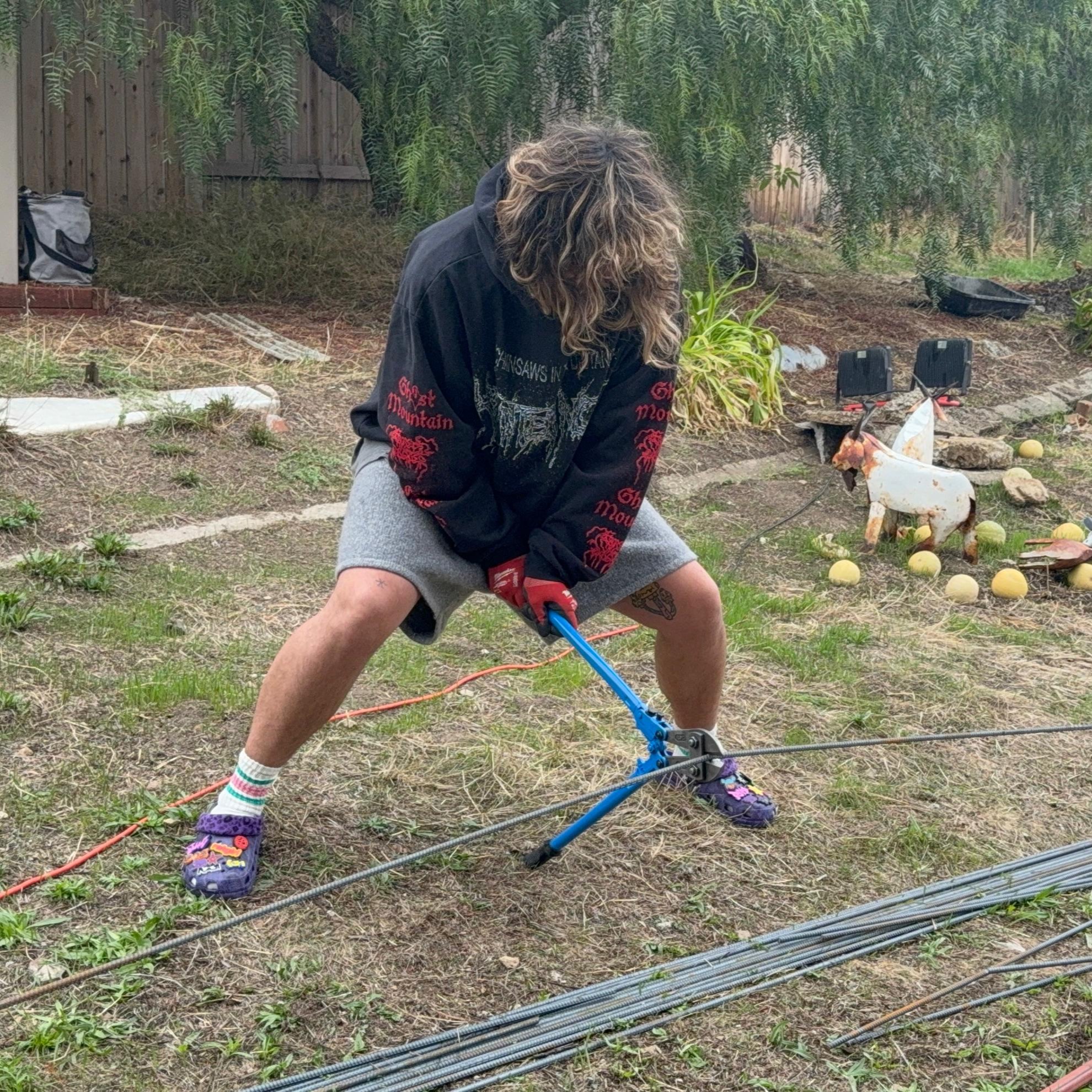 Perforated drainpipe installed on downslope side