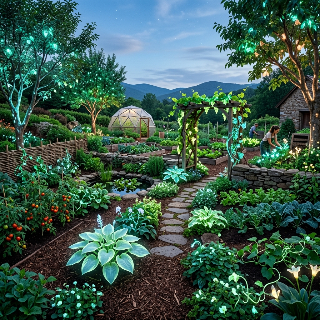 Integration of permaculture with synthetic biology
